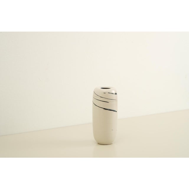 Cream Mid-Century Danish Studio Ceramic Vase, 1970s For Sale - Image 8 of 9