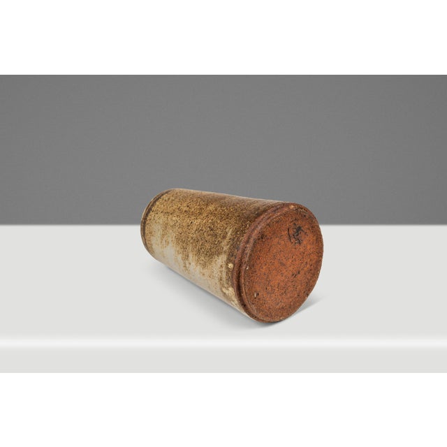 Large Mid-Century Japanese Modern Stoneware Studio Pottery Glazed Vase / Vessel, Japan, C. 1970s For Sale - Image 9 of 15