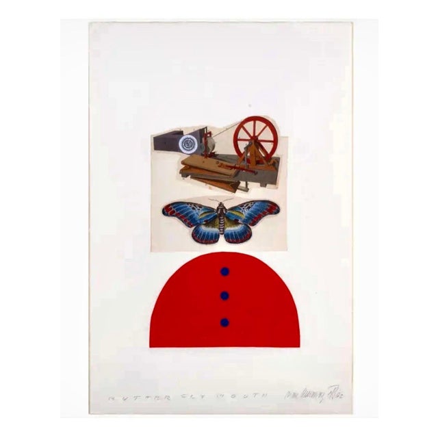 Ivan Chermayeff, Surrealist Photo Collage Assemblage Art Butterfly Mouth Ivan Chermayeff, 2002 For Sale - Image 4 of 11