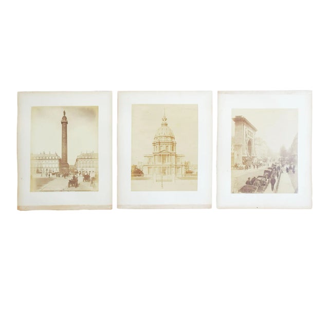Antique 1880's Frith Photographs Paris Cityscapes - Set of 3 For Sale