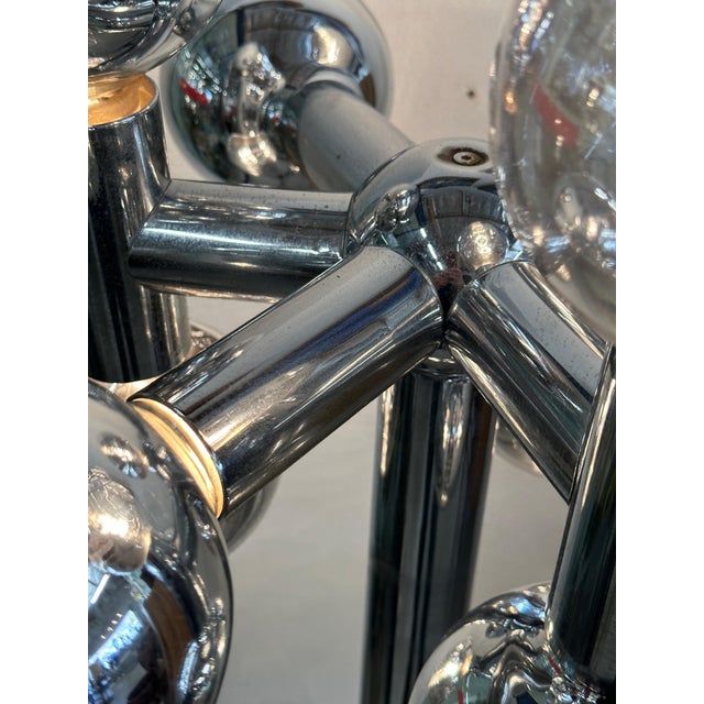 1970s Sonneman Chrome Mirrored Globe Floor Lamp For Sale - Image 10 of 18