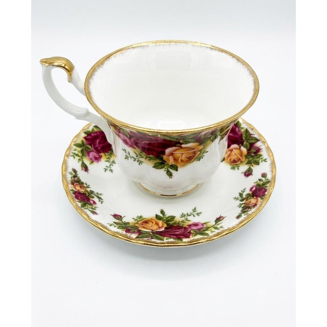 Royal Albert Vintage Royal Albert "Old Country Roses" Bone China Place Settings Service for 2 - 10 Pieces For Sale - Image 4 of 8
