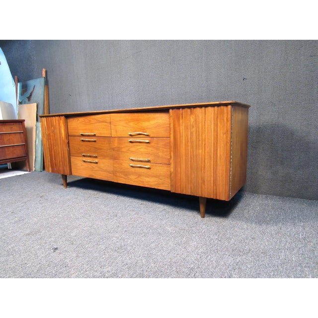 Wood 1960s Vintage Walnut Credenza For Sale - Image 7 of 12