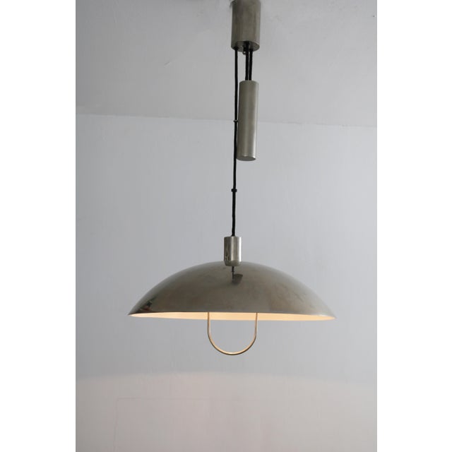 Tecnolumen model hmb 25/500 pendant lamp design: marianne brandt nickel-plated brass diameter: 50cm, height: 80-100cm 1 x...