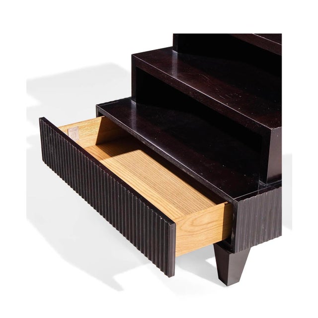 Wood 1990s Beautiful Barbara Barry for Baker Modern Regency Dark Mahogany Three-Tier Side Table For Sale - Image 7 of 7