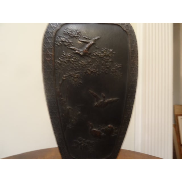 Mid 20th Century Vintage Chinese Bronze Lamp For Sale - Image 5 of 8