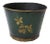 Edwardian English Tole Ware Cachepot With Butterfly Motif For Sale