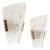 Ice Glass and Brass Wall Lamps from Hillebrand Lighting, 1970s, Set of 2 For Sale