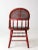 Red Antique Red Windsor Cane Back Arm Chair With Upholstered Seat For Sale - Image 8 of 11