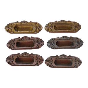Antique Bronze Beaux Arts Sash Lifts Pulls From the Chatsworth Nyc 1900 - Set of 6