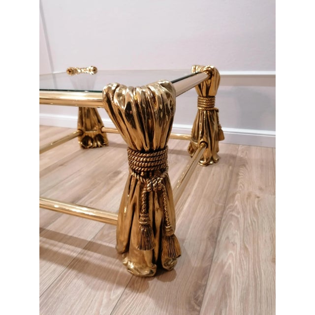 Hollywood Regency Gold Coffee Table, 1970s For Sale - Image 4 of 12