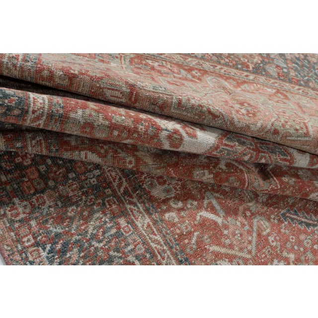 Antique Circa 1900 Hand Knotted Runner 4ft 6in X 12ft 6in For Sale - Image 10 of 11