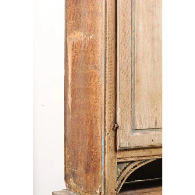 Swedish 1780s Gustavian Period Two-Part Tall Cabinet with Original Paint For Sale - Image 10 of 13