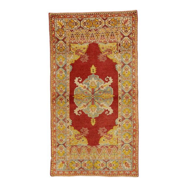 Antique Turkish Oushak Rug - 03'03 X 06'00 For Sale
