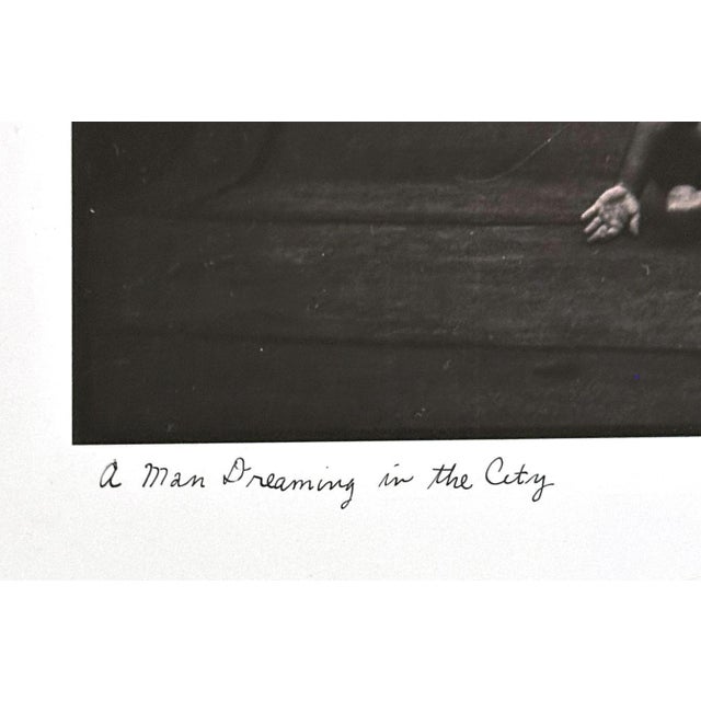 Silver Framed Editioned Photograph A Man Dreaming in the City by Duane Michals For Sale - Image 8 of 10