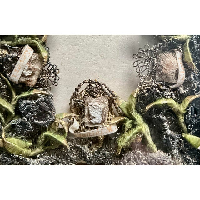 18th Century 18th Century Gilt Brass Reliquary Pendant with Three Saint Relics For Sale - Image 5 of 11