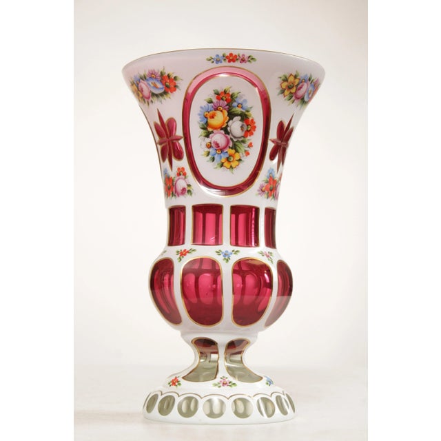 Antique Bohemian Glass Vases - A Pair For Sale - Image 4 of 12