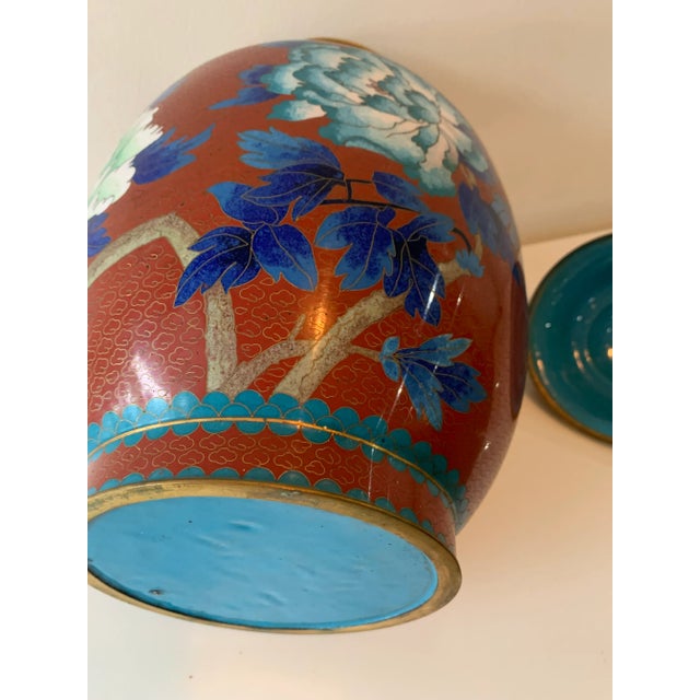 Antique Chinese Cloisonne Chalice Urn For Sale - Image 10 of 12
