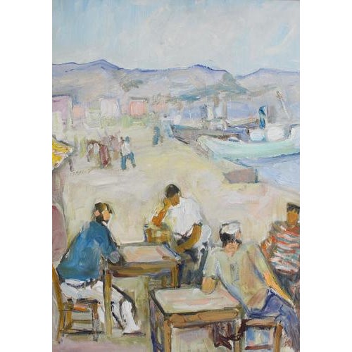 1960s Alberto Chiancone, Sailors, 1960s, Oil on Canvas For Sale - Image 5 of 16