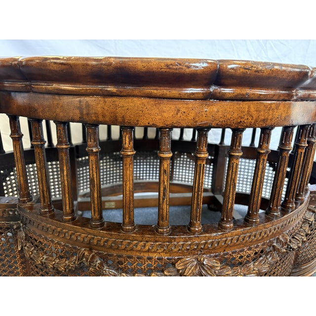 Vintage John-Richard European Crossroads Collection French Cane Coffee Table For Sale - Image 10 of 18