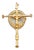 19.2k Gold Crucifix with Christ and Our Lady For Sale