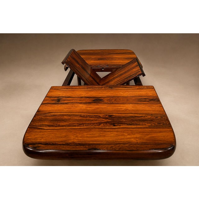 Brazilian Mid-Century Modern Extendable Dining Table in Rosewood, Loher, 1960s For Sale - Image 4 of 18