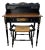 Final Sale: Ethan Allen Ebonized Maple Writing Desk and Matching Rush-Seat Chair For Sale