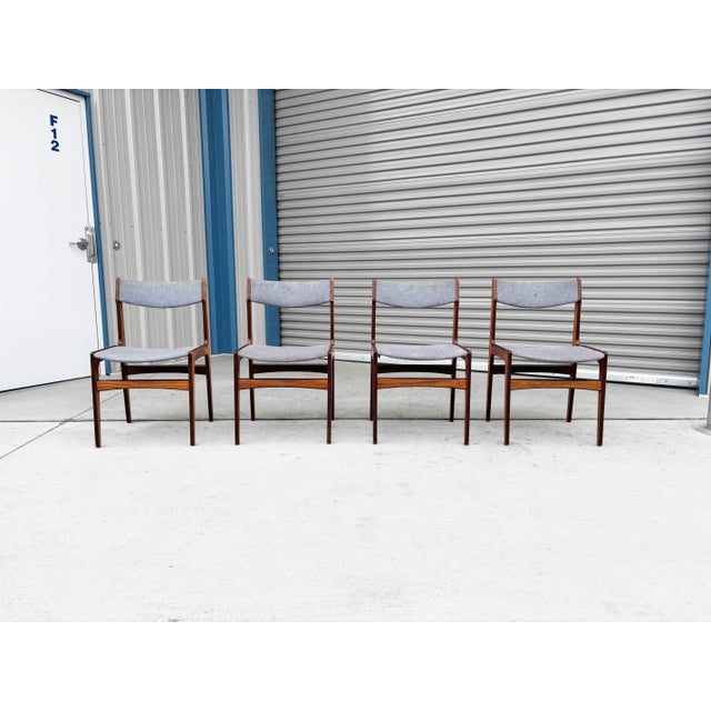 Wood 1960s Danish Modern Teak Dining Chairs - Set of 4 For Sale - Image 7 of 12