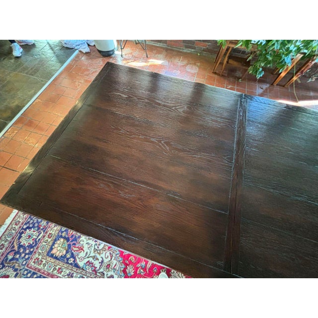 Country English White Oak Refectory Extension Table For Sale - Image 10 of 12