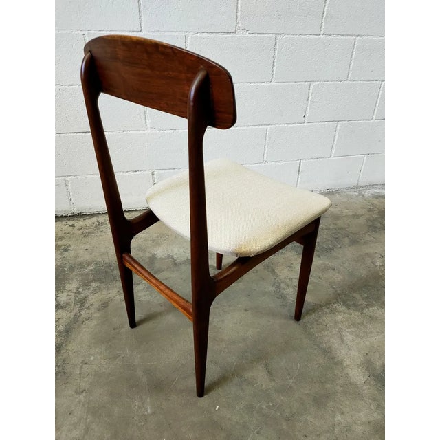 Vintage Wood & Fabric Dining Chair, 1980s For Sale - Image 3 of 8