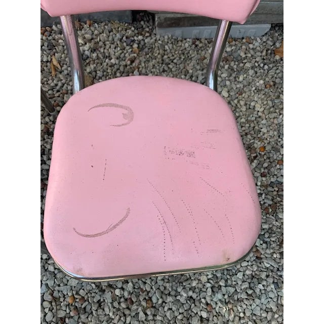 1950s Pink Dinette Set of 5 For Sale - Image 4 of 10
