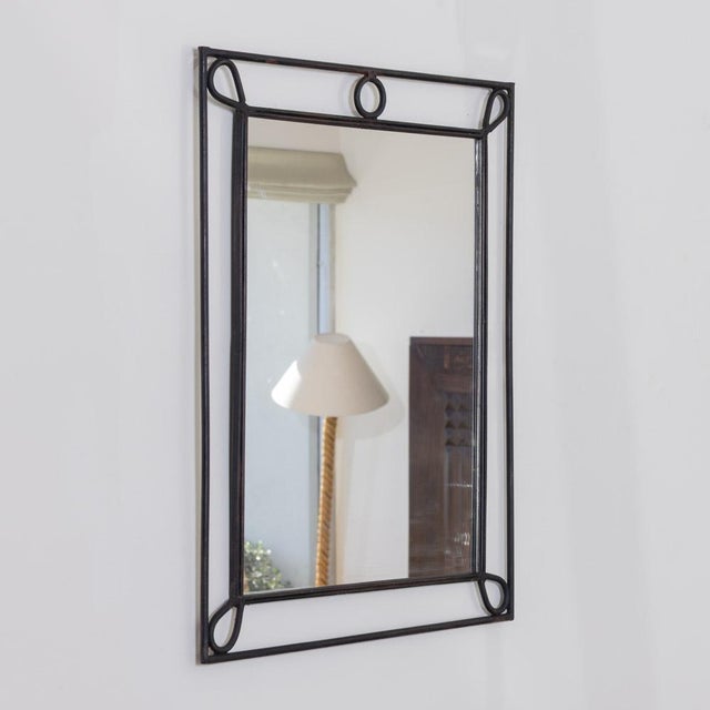 1950s French Iron Loop Mirror For Sale - Image 4 of 10