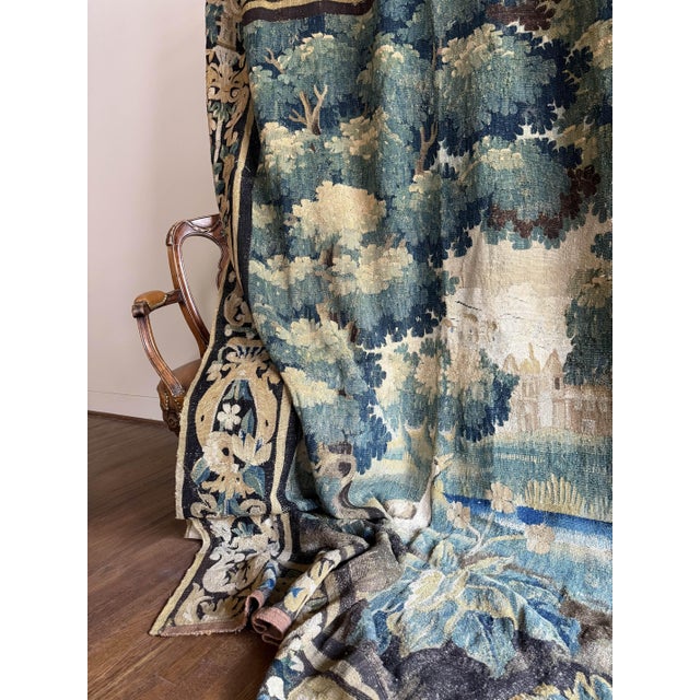 French Antique Tapestry With Border For Sale In Birmingham - Image 6 of 8