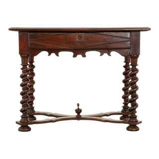 French 19th Century Walnut Barley Twist Table For Sale