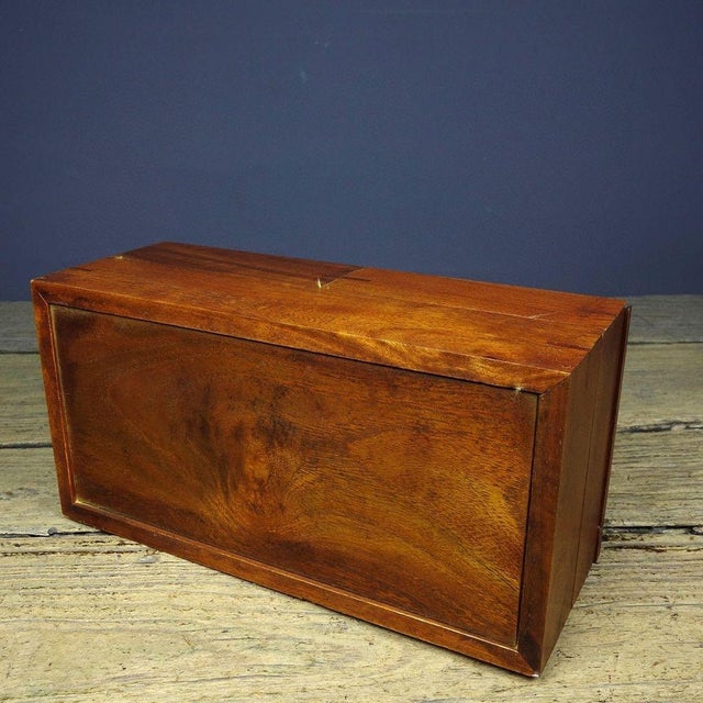 Wood Vintage Rosewood Box With Mother-of-Pearl Guanyin Inlay For Sale - Image 7 of 9