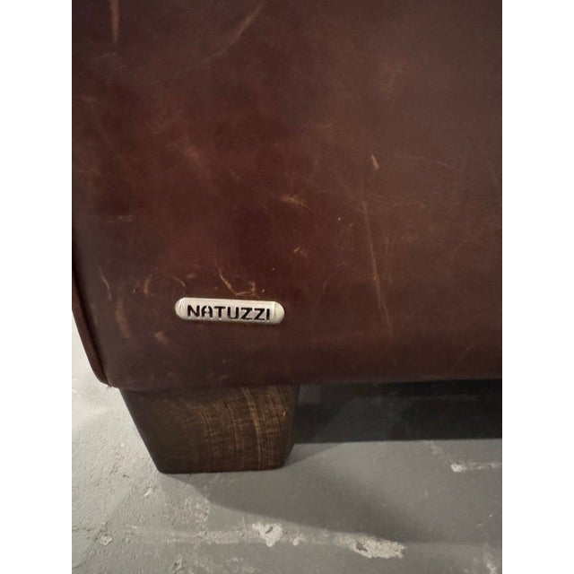 Natuzzi Gregory Italian Leather Sofa & Matching Lounge Chair - Model 2191/1834 For Sale - Image 11 of 17