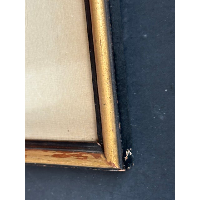 Wood Vintage Framed Early 20th Century Landscape Woodblock Print For Sale - Image 7 of 14