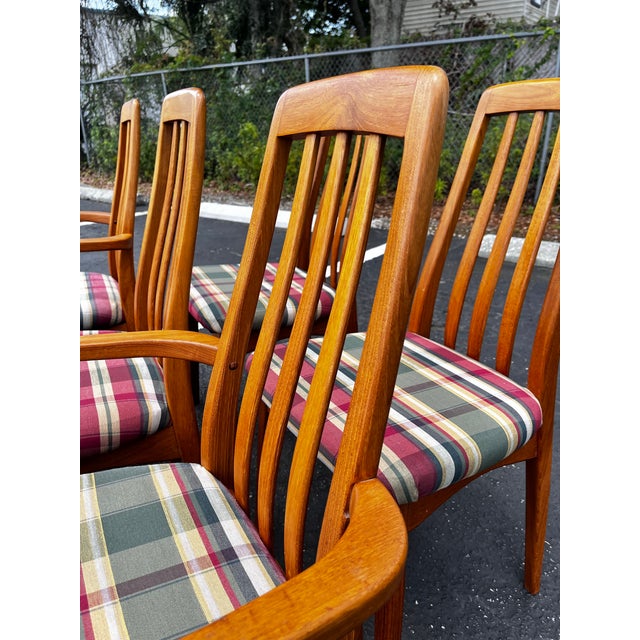 Mid Century Modern Dining Chairs | Benny Linden Style Set of Six With Armchairs For Sale - Image 4 of 12