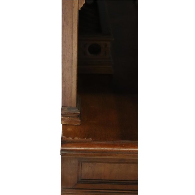 Buffet Louis XVI Antique French Walnut 1900 Glass For Sale - Image 17 of 18