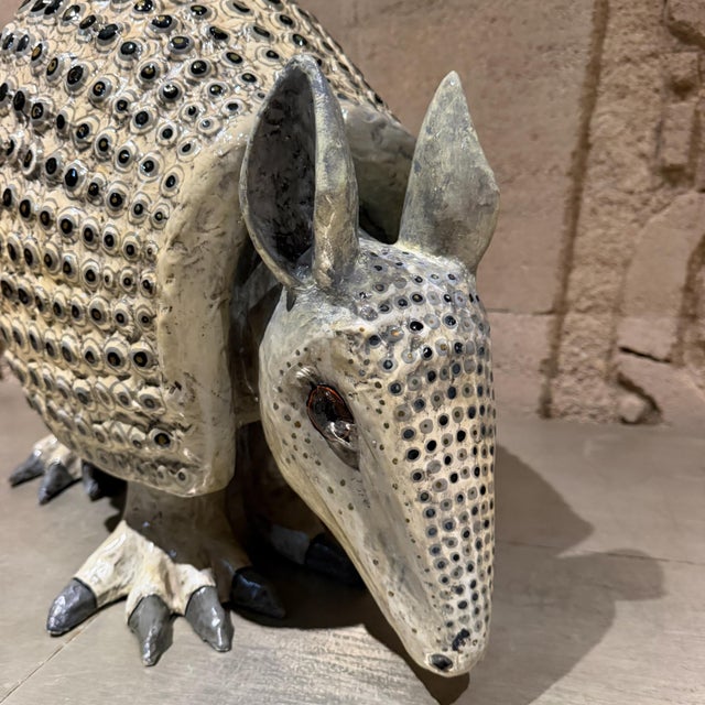 Copper Surrealist Paper Mache Armadillo Sculpture Sergio Bustamante For Sale - Image 8 of 18