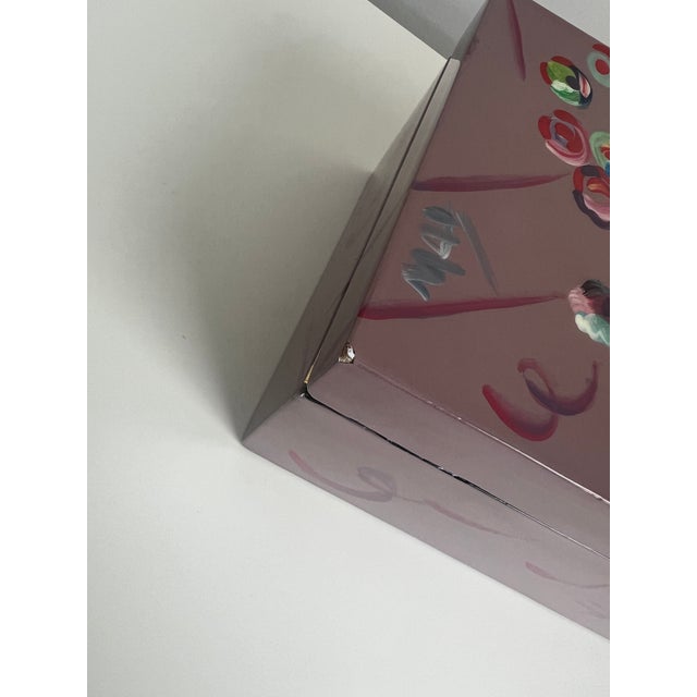 Peter Max Vintage Painted Lacquer Box, "Seated Man" For Sale - Image 10 of 12