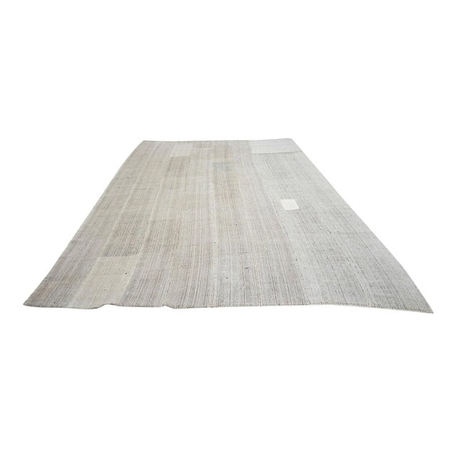 Handwoven vintage modern kilim rug from Adana Region of Turkey. Approximately 50-60 years old. In very good condition.