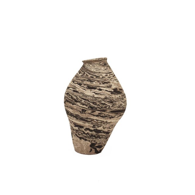Stomata 9 vase by Anna Karountzou Dimensions: W 12.5 x D 12.5 x H 23.5 cm Materials: Mixed black, beige and white...