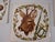 Rustic European Vintage Mid 20th Century Set of 5 Hand Painted Game Motif Kitchen Tiles Stag Roe Deer Ibex Fox Rabbit or Hare For Sale - Image 3 of 12