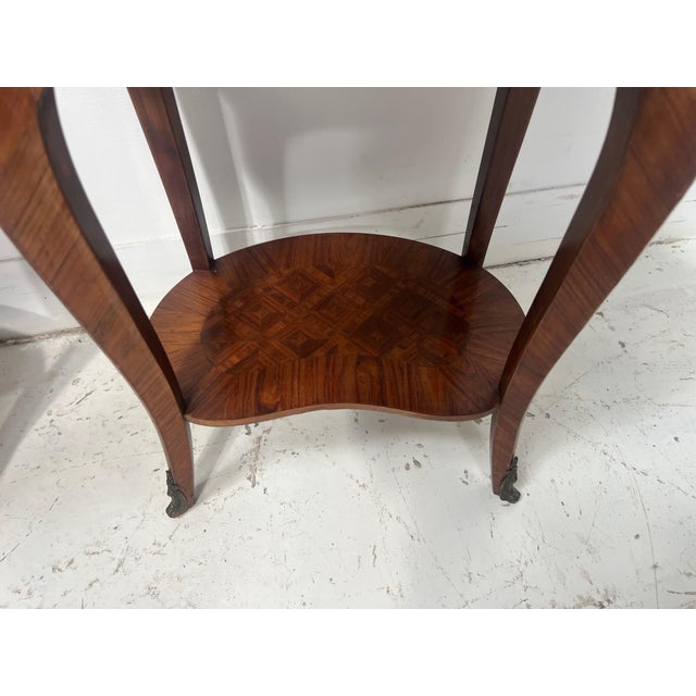 Small 20th Century Kidney-Shaped Chests of Drawers in Marquetry Veneer, Set of 2 For Sale - Image 4 of 14