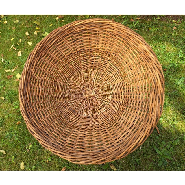 Revolving Rattan and Iron Pod Chair, 1960s For Sale - Image 4 of 8