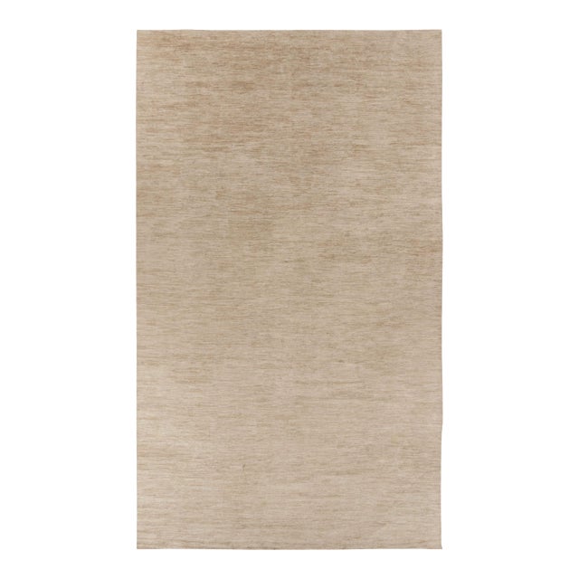 Rug & Kilim’s Oversized Contemporary Textural Rug in Soft & Tonal Beige For Sale