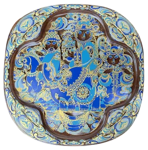 Vintage German Limited Edition Christmas Wall Plate by Bjørn Wiinblad for Rosenthal, 1978