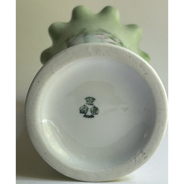 Circa 1900 Leonard Austria Roses Fluted Porcelain Vase For Sale - Image 16 of 17