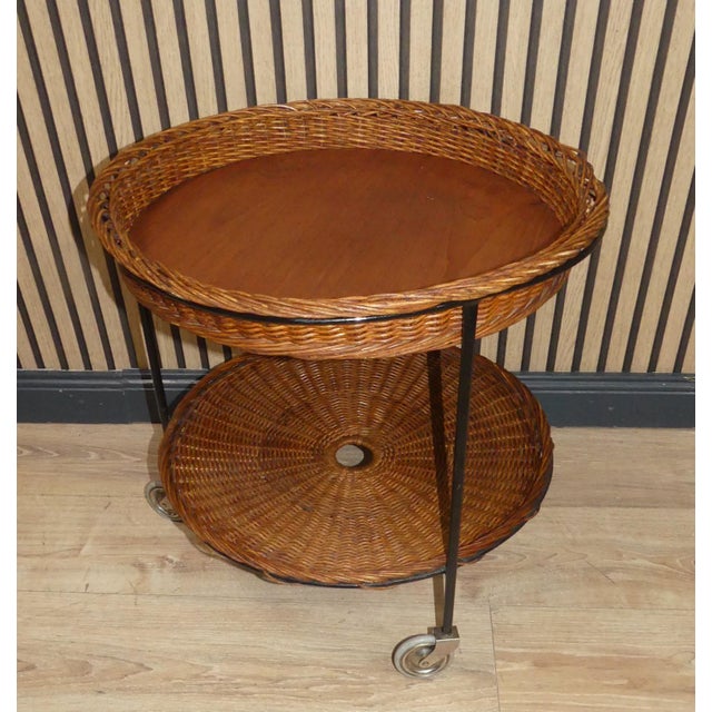 Vintage Tea Cart in Teak, 1960s For Sale - Image 9 of 9